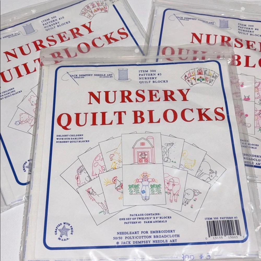 Jack Dempsey Needle Art Nursery Quilt Blocks patterns Nursery Quilt Blocks Set